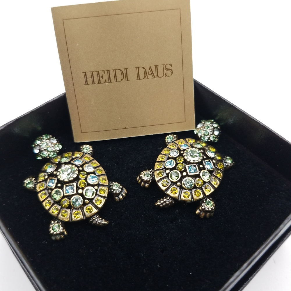 Heidi Daus Turtle clip Earrings